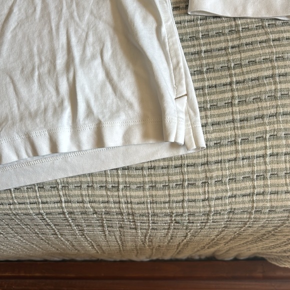 Two - 1 white, 1 gray. Banana Republic Men's Tee luxury perf. blend. Long sleeve - Picture 3 of 8